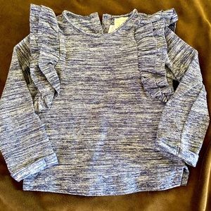 Zara sweater sweatshirt navy space dye Sz 18/24